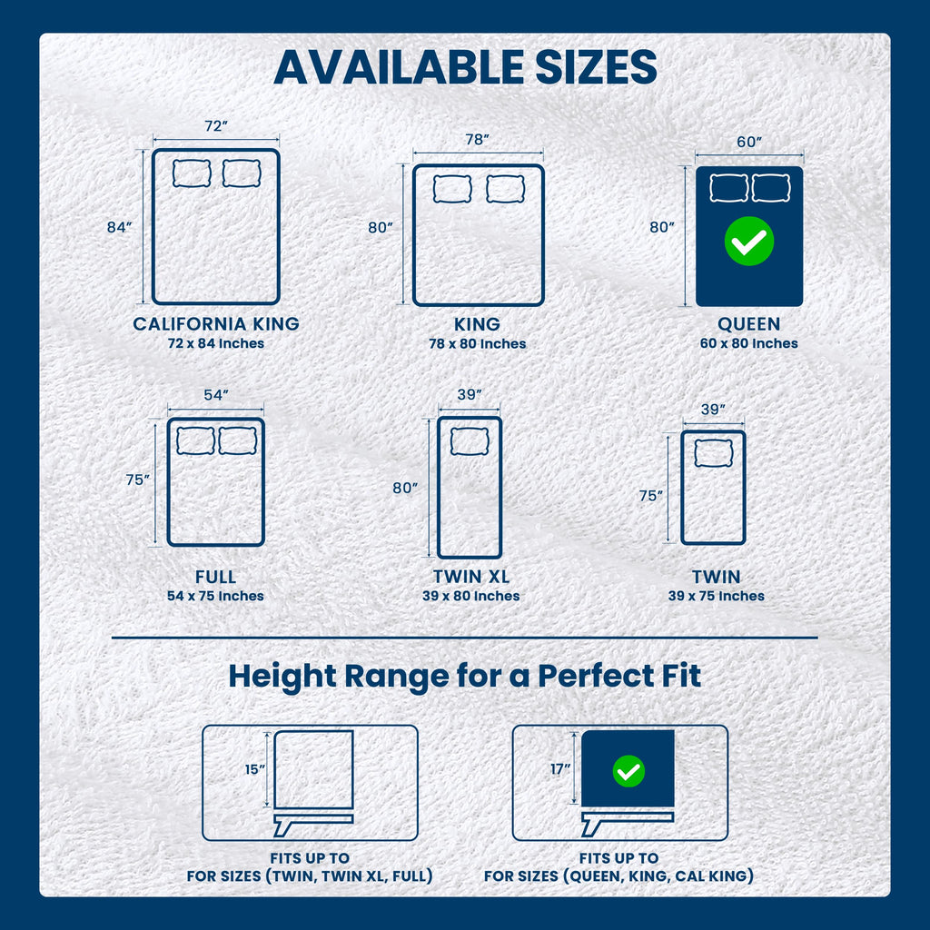 Utopia Bedding Waterproof Mattress Protector Queen Size, Premium Terry Mattress Cover 200 GSM, Breathable, Fitted Style with Stretchable Pockets (White)