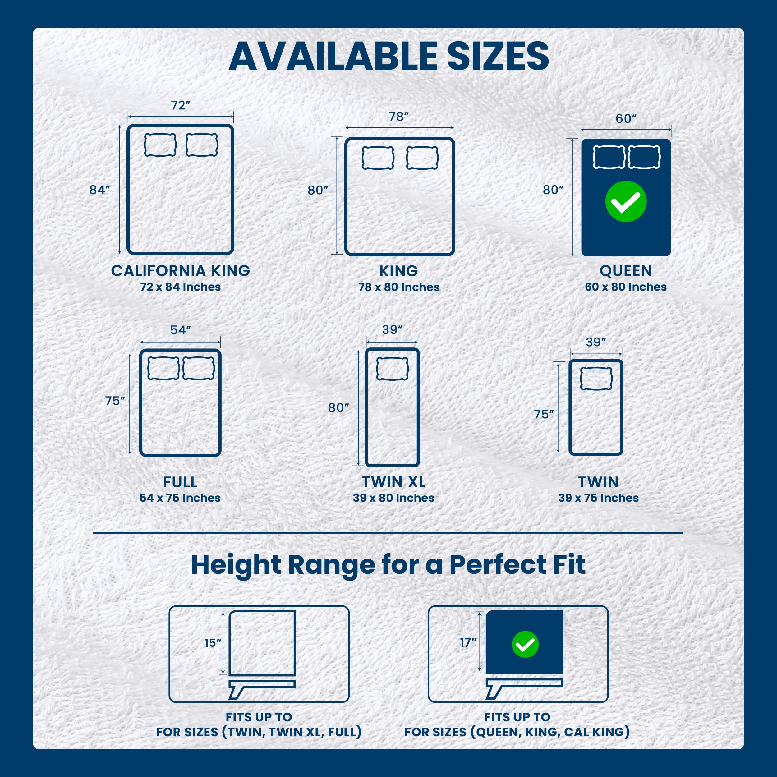 Utopia Bedding Waterproof Mattress Protector Queen Size, Premium Terry Mattress Cover 200 GSM, Breathable, Fitted Style with Stretchable Pockets (White)