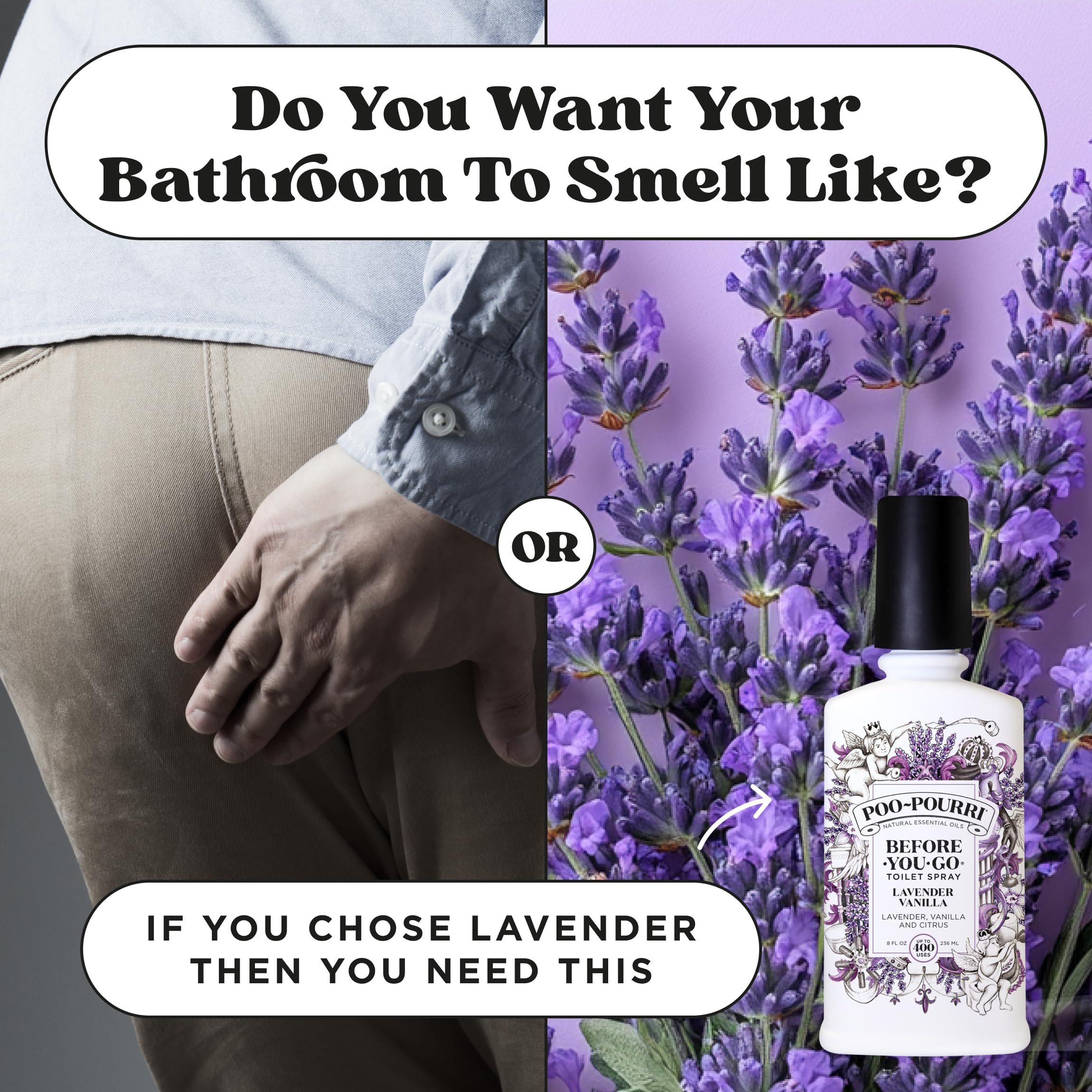 Poo-Pourri Before-You-go Toilet Spray, Lavender Vanilla Scent, 8 Fl Oz