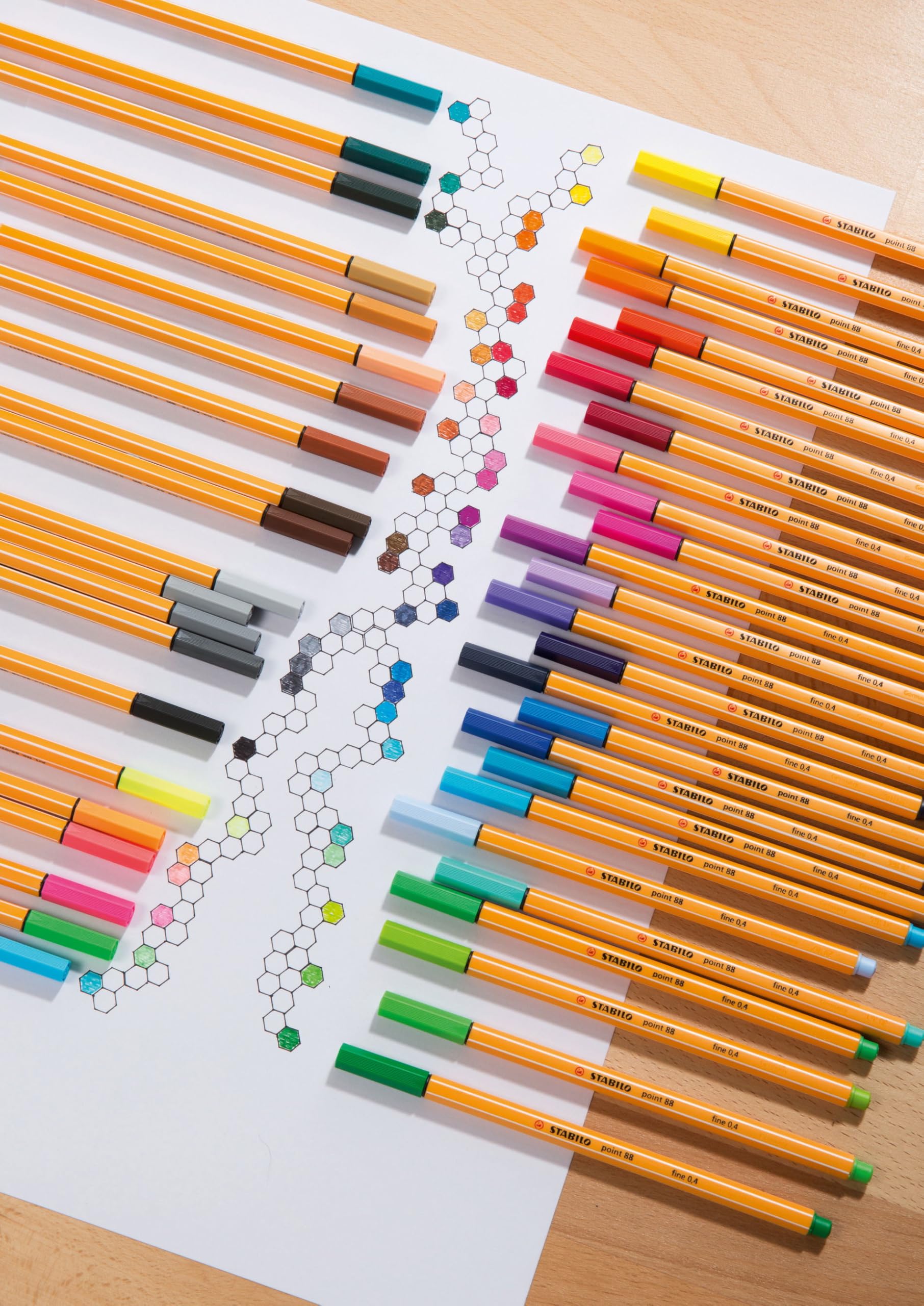 STABILO Fineliner point 88 - Wallet of 20 - Assorted Colors