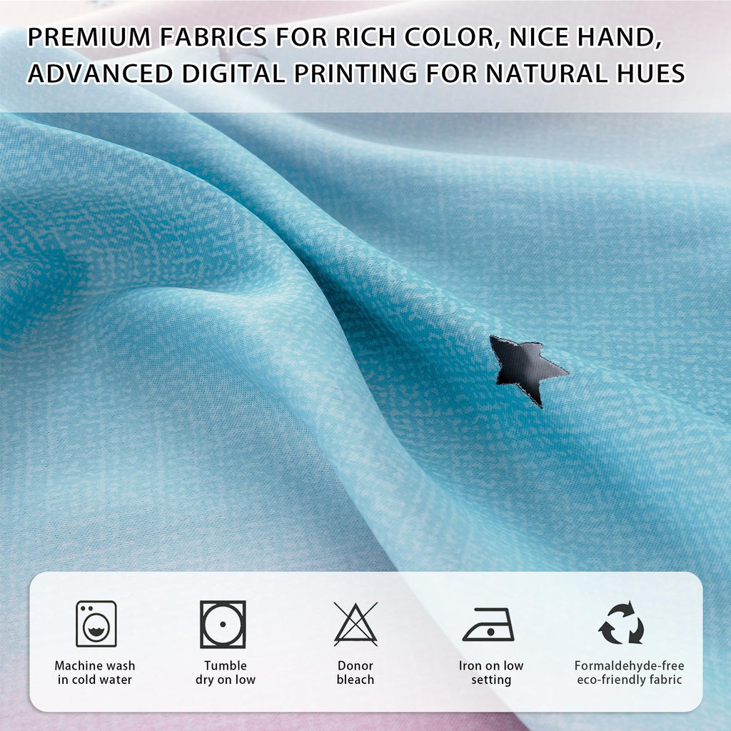 Best Baisite Curtains for Girls Bedroom 2 Panels Kids Blackout Curtains Nursery Princess Room Decor Star Rainbow Curtain for Daughter Window Grommet Rideaux Unicorn Wall Decal(PinkBluePurple,34"x63")