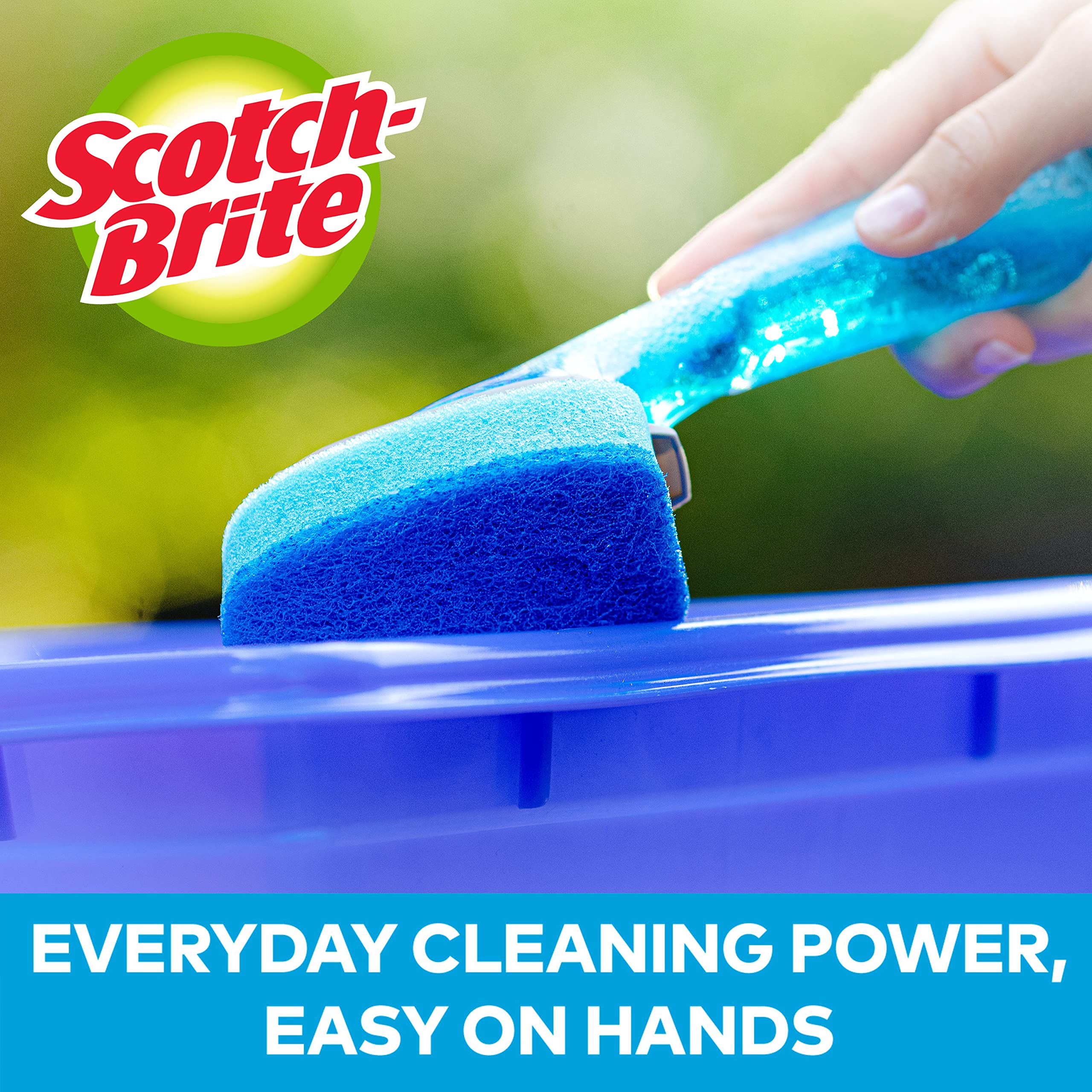 Scotch-Brite Non-Scratch Dishwand Kit, Includes 1 Wand & 7 Refill Pads, Keep Hands Out of the Mess