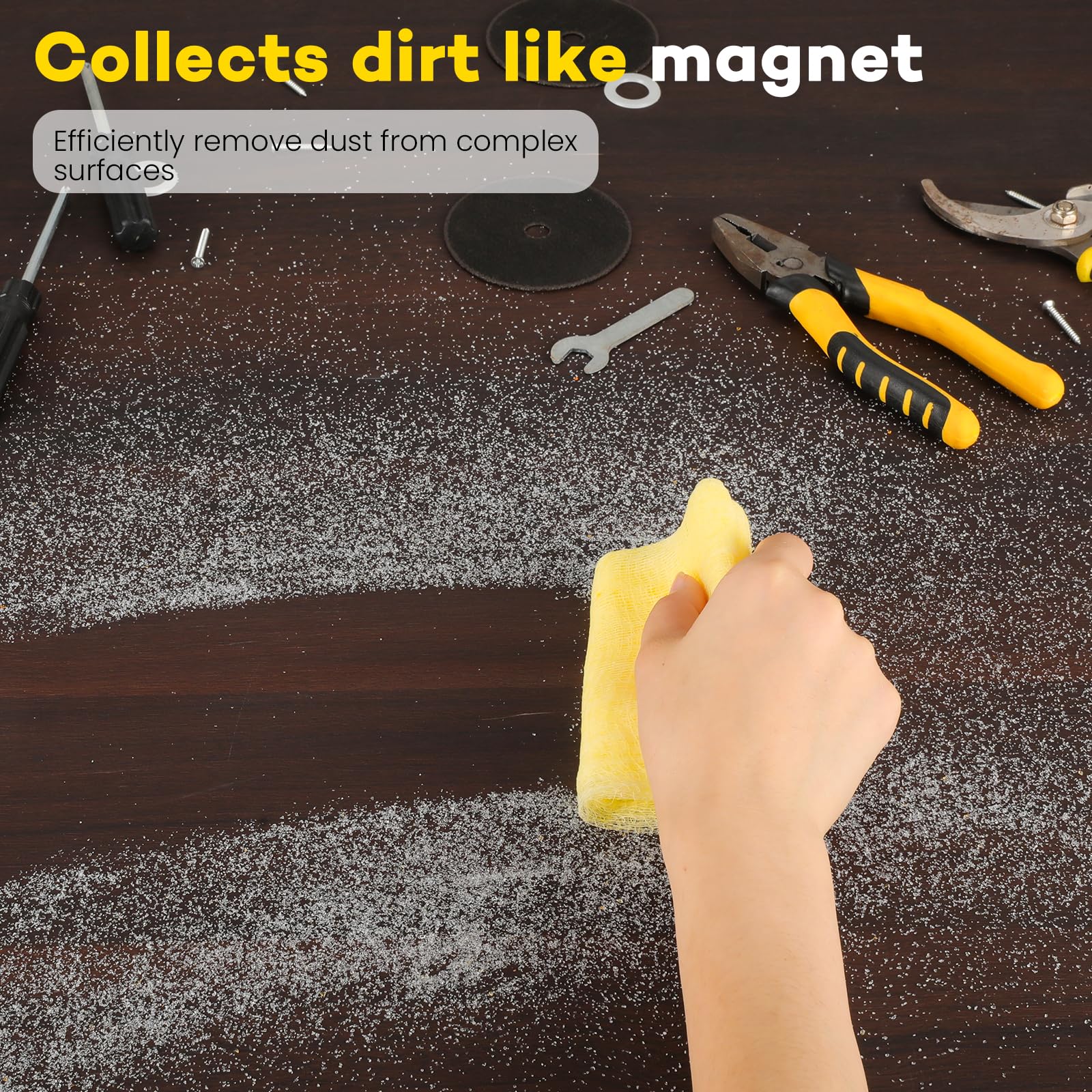 CAREGY 16Pcs Tack Cloth for Removing Dust from Woodworking, Sanding Particles, Clean & Polish, Ideal for Woodworking & Painting,Wax and Silicone Free, 18 x 36 Inches Dust Cloths