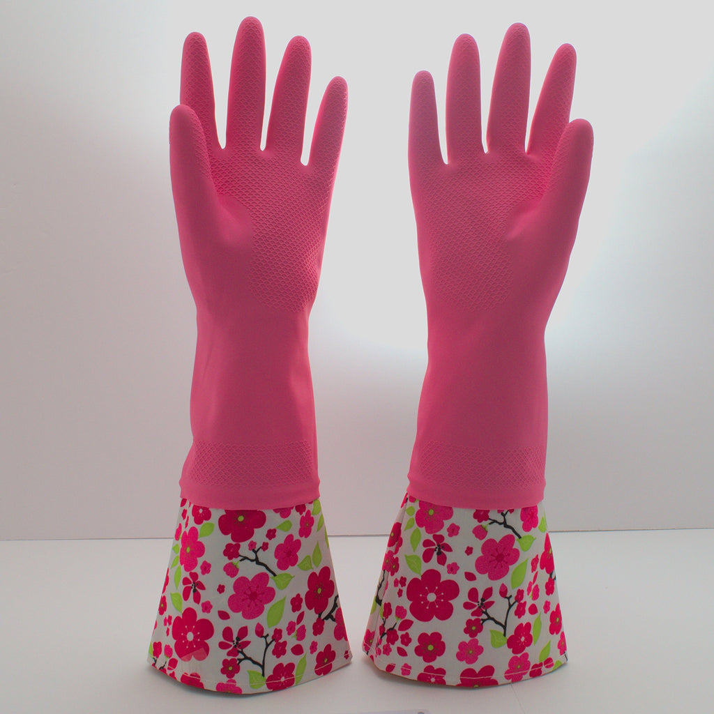 Reusable Waterproof Household Rubber Latex Cleaning Gloves, Kitchen Gloves - Pack of 3 (3, M)
