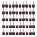 Mixiflor 50 Pack Abrasive Flap Wheel Sande,1" x 1" x 1/4" Shank Mounted Flap Wheels,80 Grit Aluminum Oxide for Remove Rust and Weld Burr,1/4 Shank Fits All Drills
