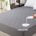 Queen Size 100% Waterproof Mattress Protector, Mattress Pad Cover 3D Air Fabric, Noiseless & Breathable Mattress Pad Fitted Style with Stretchable Pockets,Ultra Soft & Machine Washable (Carbon Gray)