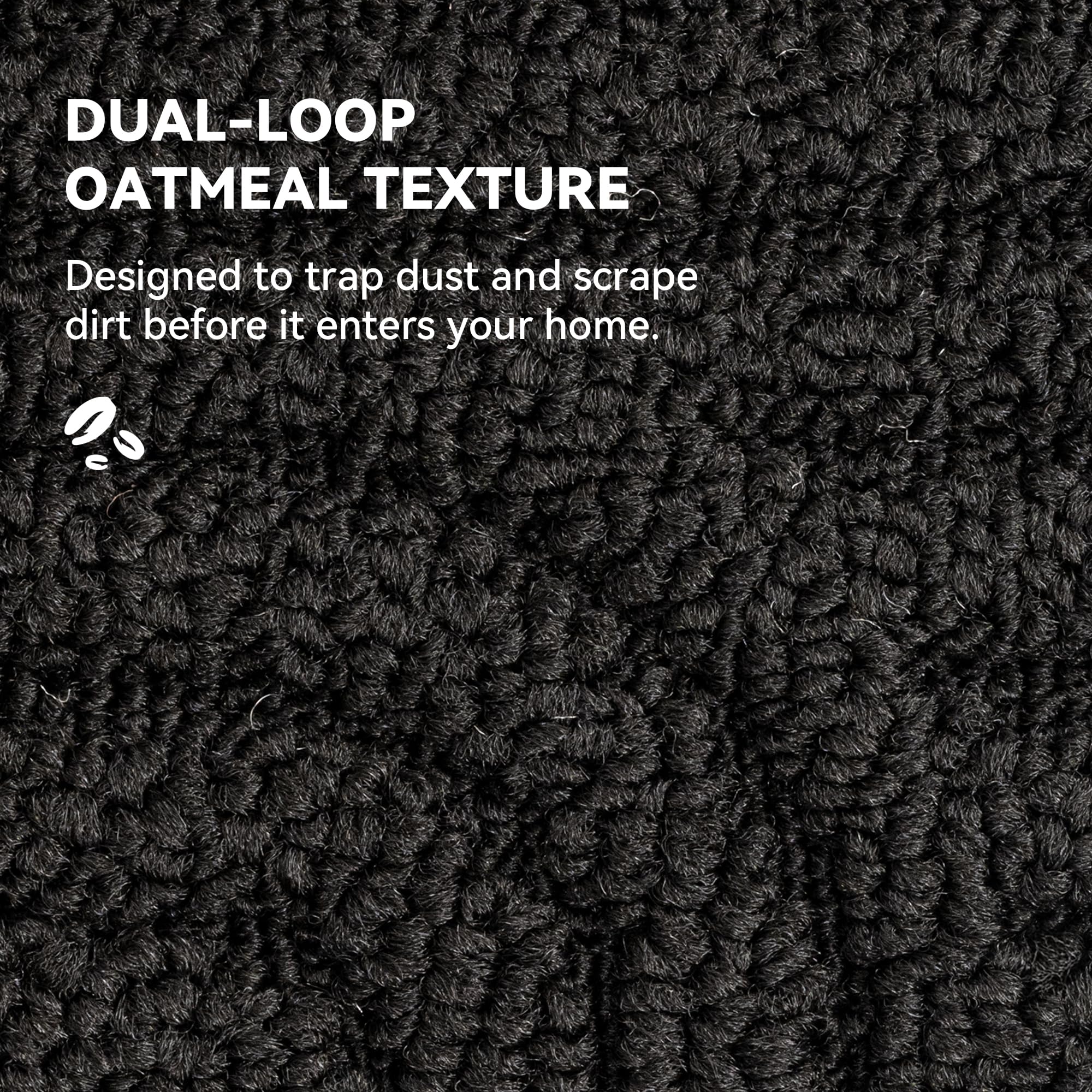 GRANNY SAYS Indoor Doormat Black, 60 x 90 cm Non Slip Mat for Entrance, Machine Washable Entry Rugs for Entrance Indoor, Low Profile Outdoor Mats, Floor Mats for House, Tapis D'Entrée Intérieur