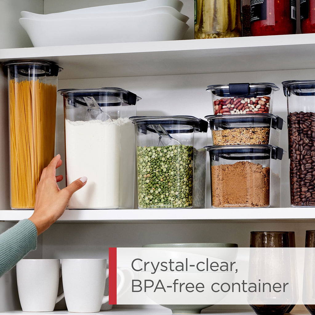 Rubbermaid Brilliance Pantry Cereal Keeper, Modular Food Storage Container, BPA-Free, 4.25 L (18 Cup)