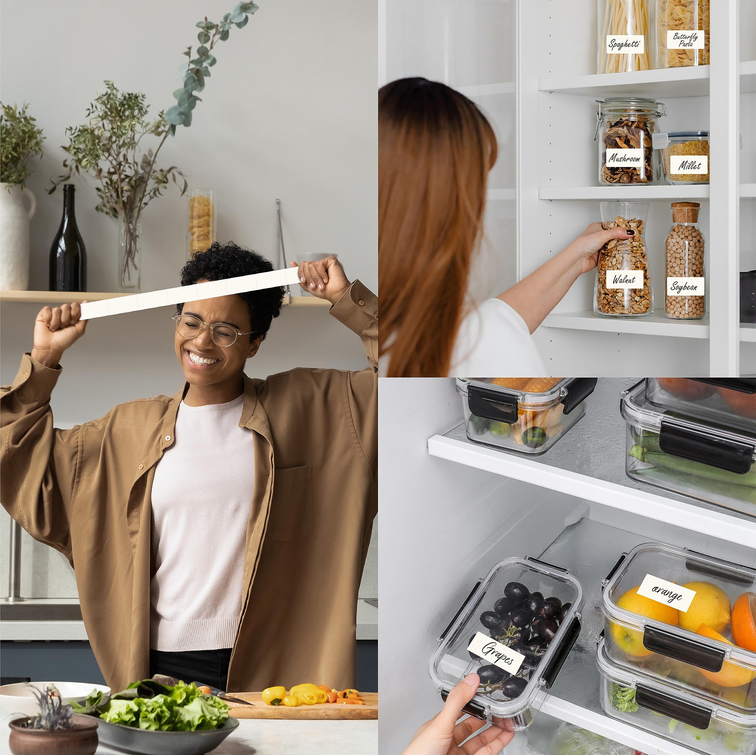 500 Dissolvable Canning Labels, Removable Freezer Pantry Stickers with Perforation Line No Residue Left for Food Containers Jars Kitchen Restaurant Storage Organization (1” x 2”)