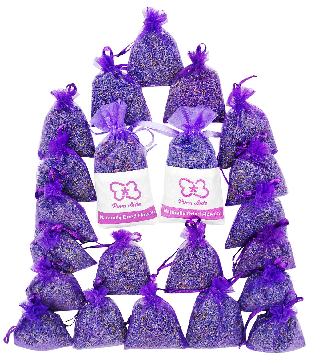 Pura Aide Lavender Sachets Pre-Filled for Refreshing Drawers Closets Dressers Shoe Boxes Wedding Toss Home Fragrance Fresh Scents (Pack of 22)