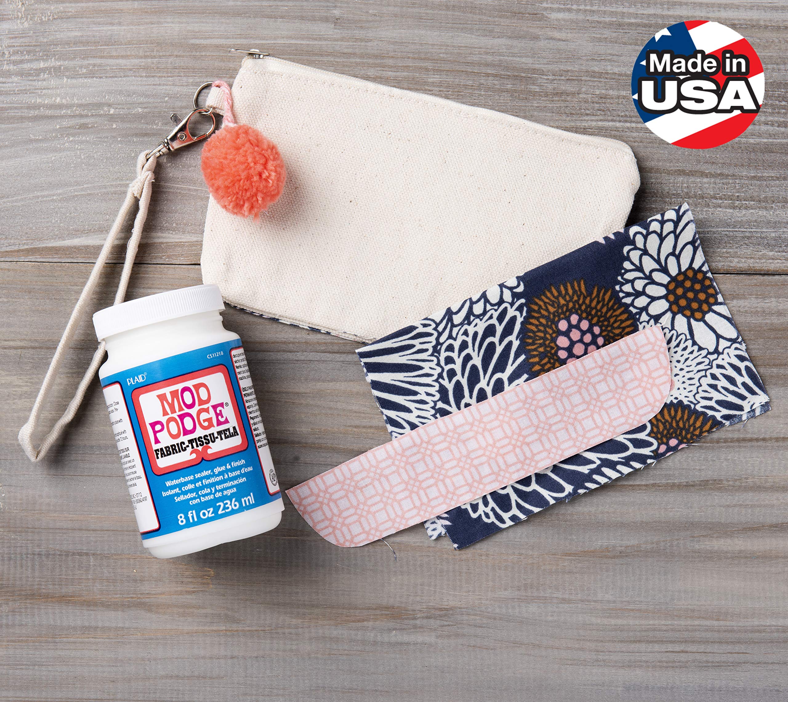 Mod Podge Waterbase Sealer, Glue and Finish for Fabric (8-Ounce), CS11218