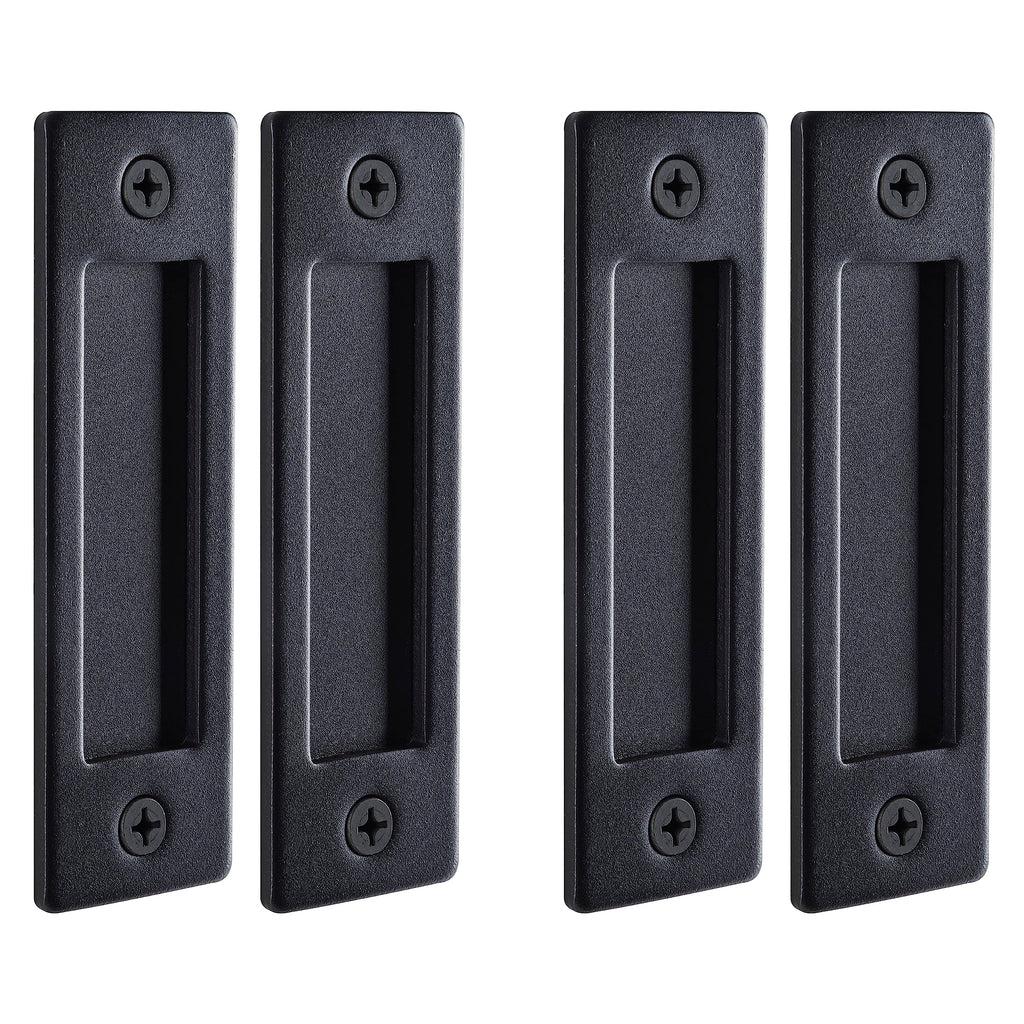 Wright Products Barn Door Handles Set - Matte Black Sliding Barn Door Hardware Kit, 2 Pack