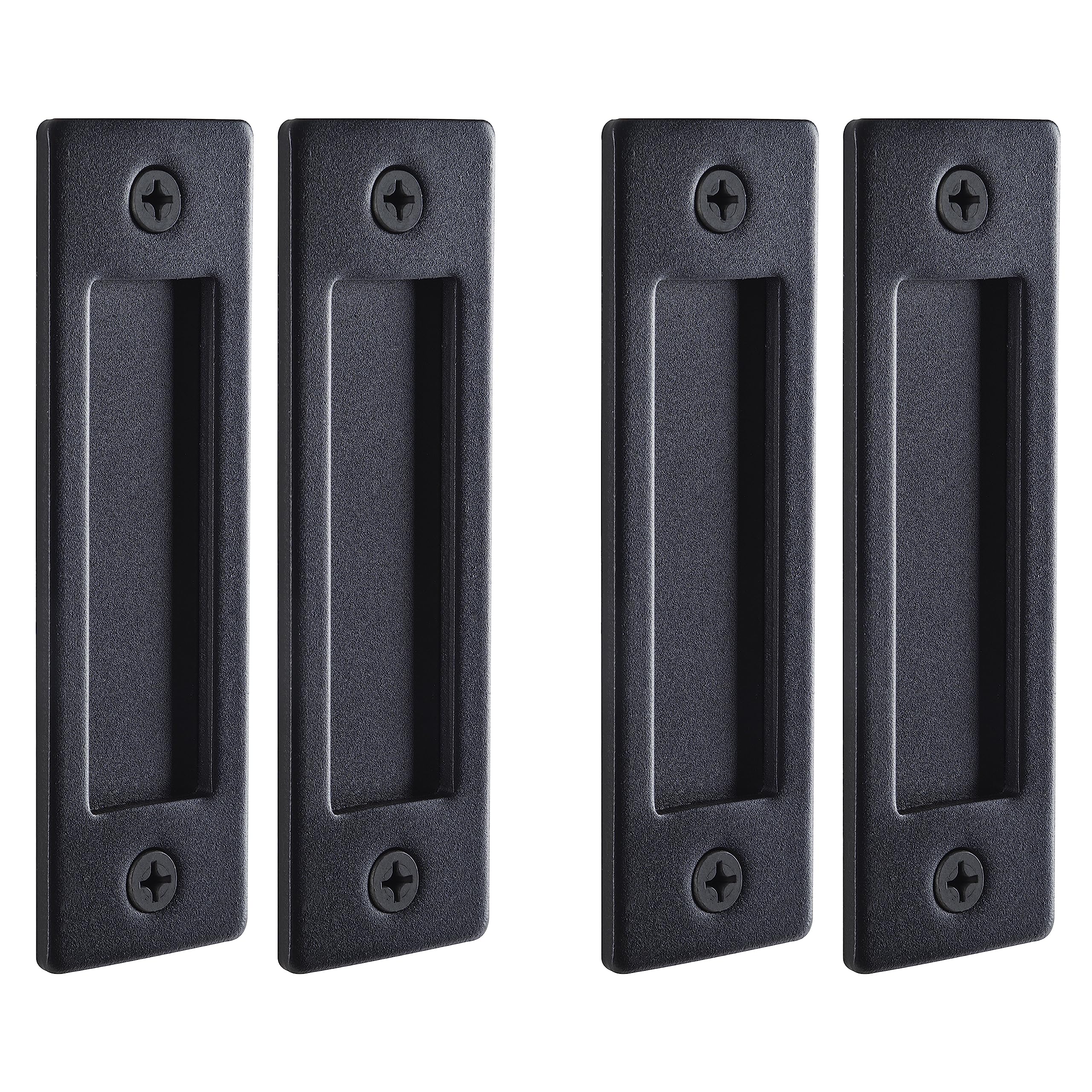 Wright Products Barn Door Handles Set - Matte Black Sliding Barn Door Hardware Kit, 2 Pack