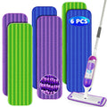 Reusable Mop Pads Compatible with Swiffer PowerMop, Microfiber Mop Pads Refills Mop Heads Replacement for Swiffer Mop Spray Mop Floor Mop, Washable Reusable Floor Mopping Refills, 6 Pack