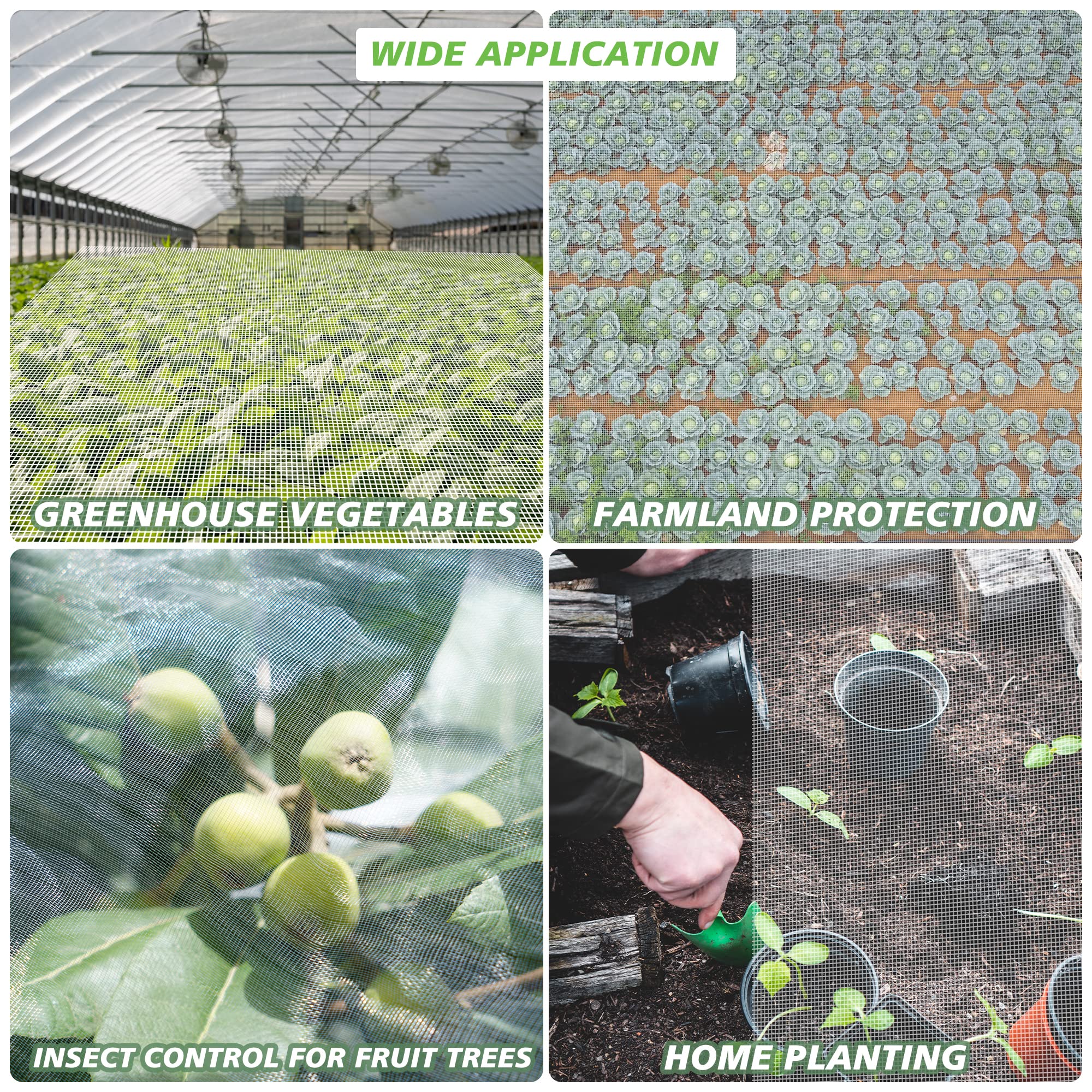 Garden Netting,8x33Ft Mosquito Insect Birds Animals Barrier Protection Net Ultra Fine Garden Mesh Netting Plant Covers for Vegetable Plants Fruits Flowers Trees Greenhouse Row Cover