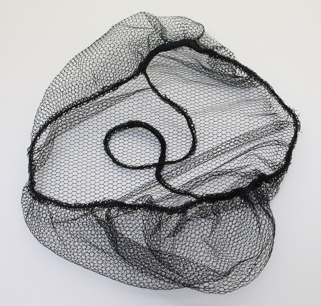 100 Pieces Disposable Nylon Honeycomb Royal Beard Protector nets, Latex Free (Black)