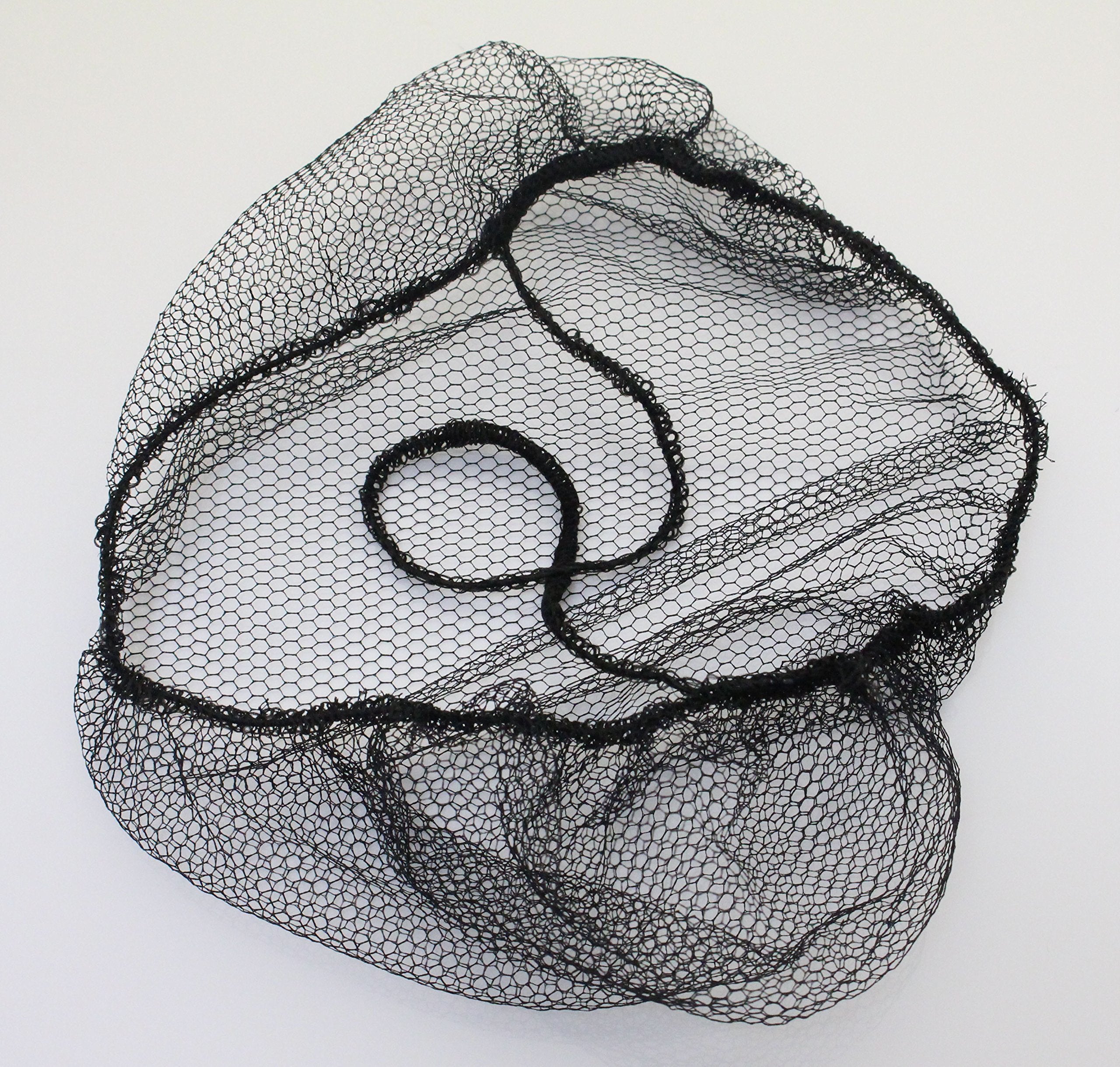 100 Pieces Disposable Nylon Honeycomb Royal Beard Protector nets, Latex Free (Black)