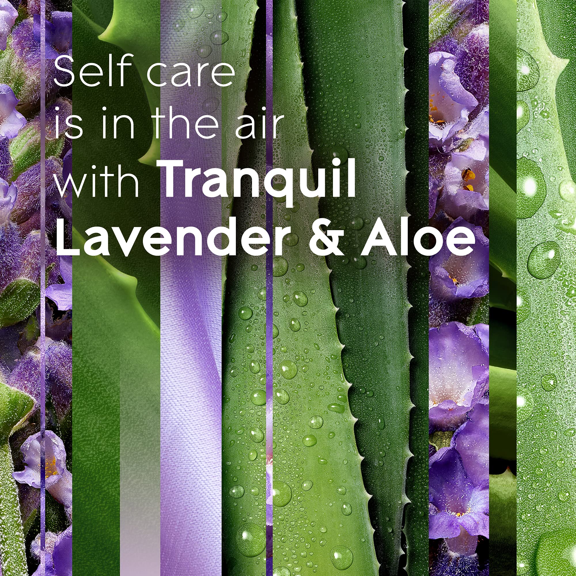 Glade PlugIns Air Freshener Kit, Scented and Essential Oils for Bathroom and Home Fragrance, Tranquil Lavender and Aloe, 2 Warmers and 6 Fragrance Oil Refills