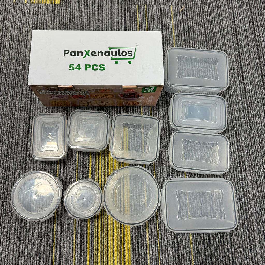 54 Pcs Food Storage Containers with Lids Airtight, (27 Containers &27 Lids) Reusable BPA-Free Plastic Food Containers for Kitchen Organization, Leak Proof Freezer/Microwave Safe Meal Prep Lunch Boxes