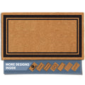 Barnyard Designs Natural Coco Coir Heavy Duty Backing Doormat - Large Cute Non-Slip Front Door Welcome Mat for Outside Entrance or Porch Entry, Brown (43 x 76cm, Border)